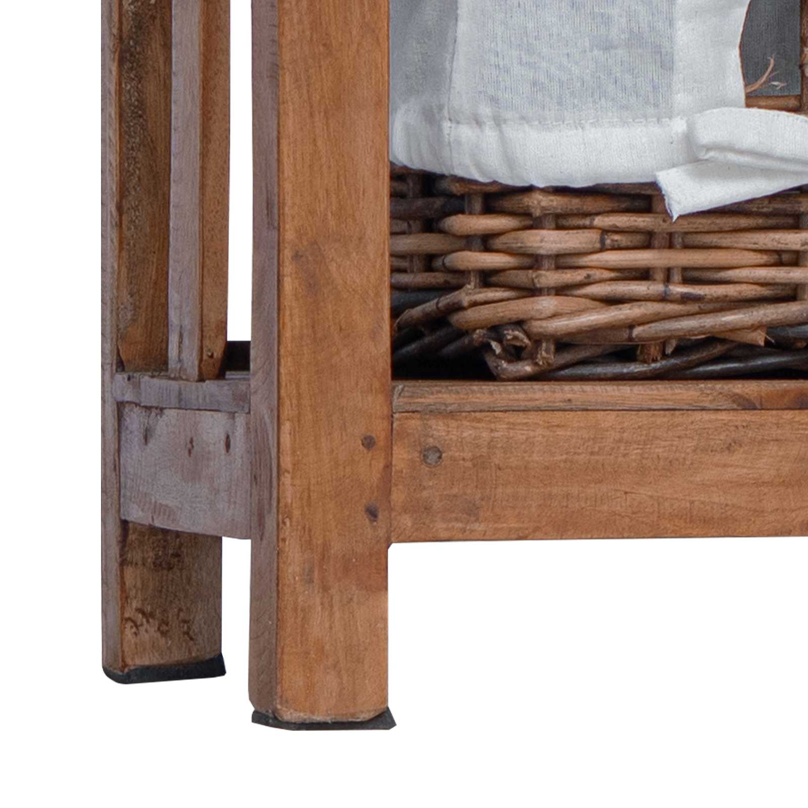 Beistelltisch Braun 38 x 28 x 72 cm Massivholz Mahagoni