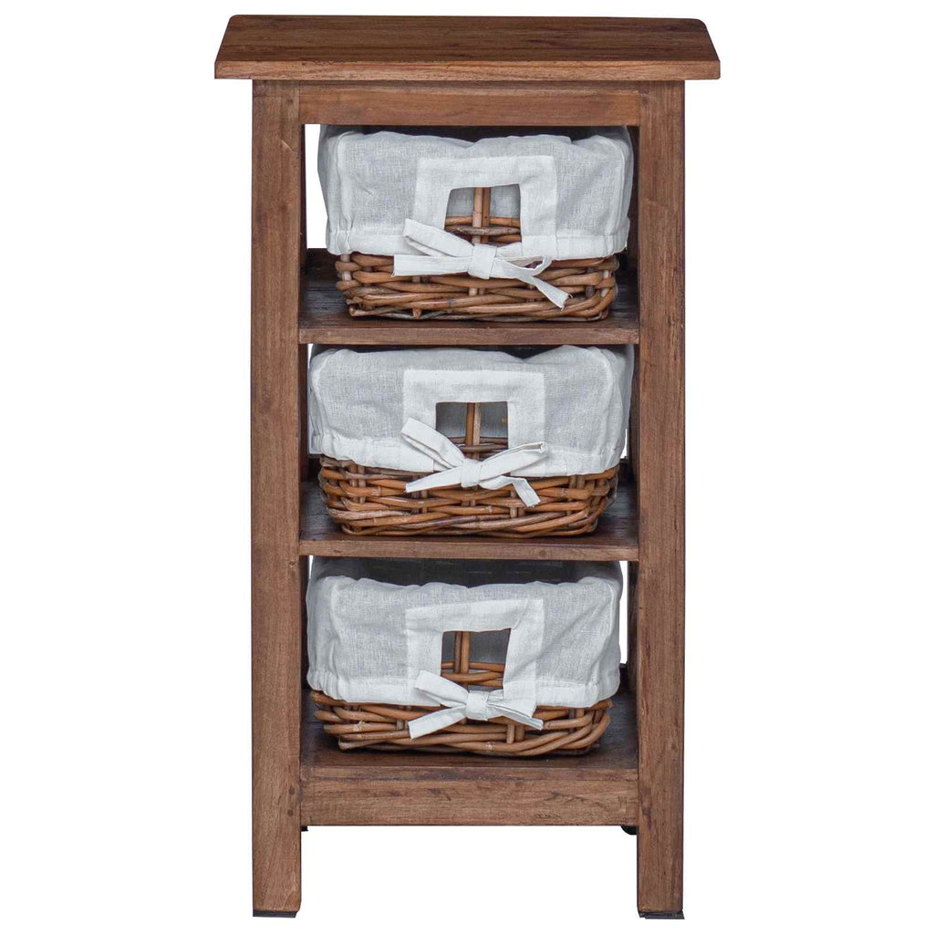 Beistelltisch Braun 38 x 28 x 72 cm Massivholz Mahagoni