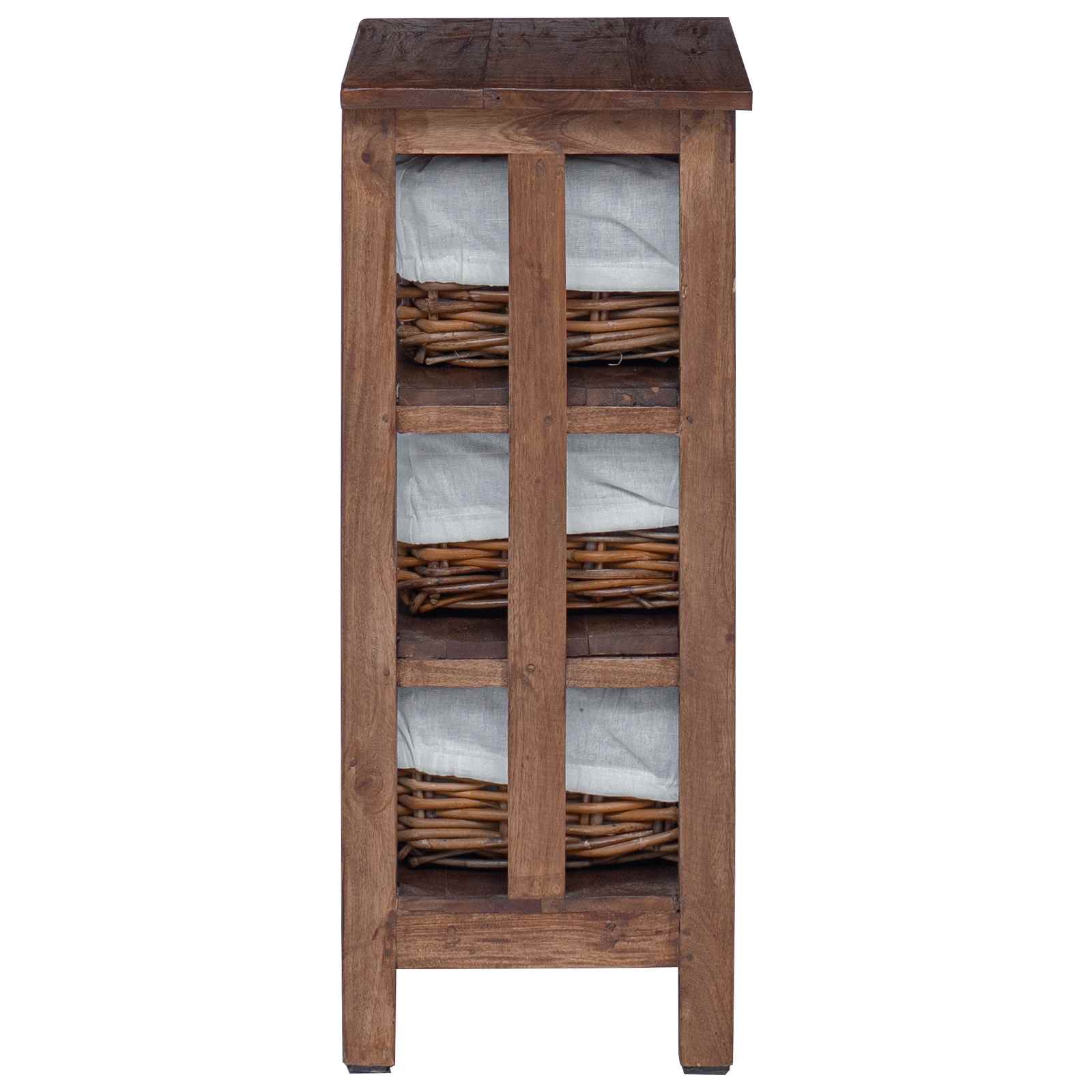 Beistelltisch Braun 38 x 28 x 72 cm Massivholz Mahagoni