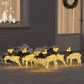 LED Rentiere 6 pcs Gold Stoff