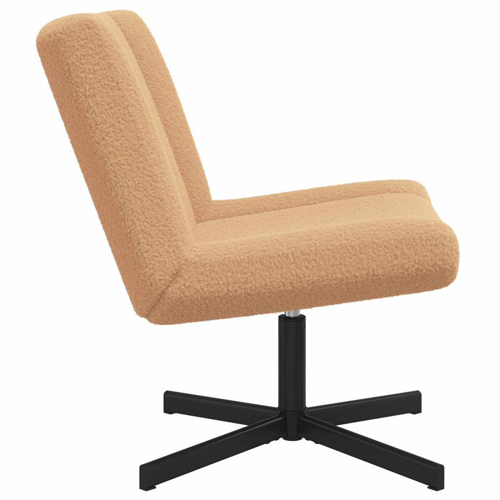 Drehstuhl Beige 63 x 75 x 76 cm Schafsleder