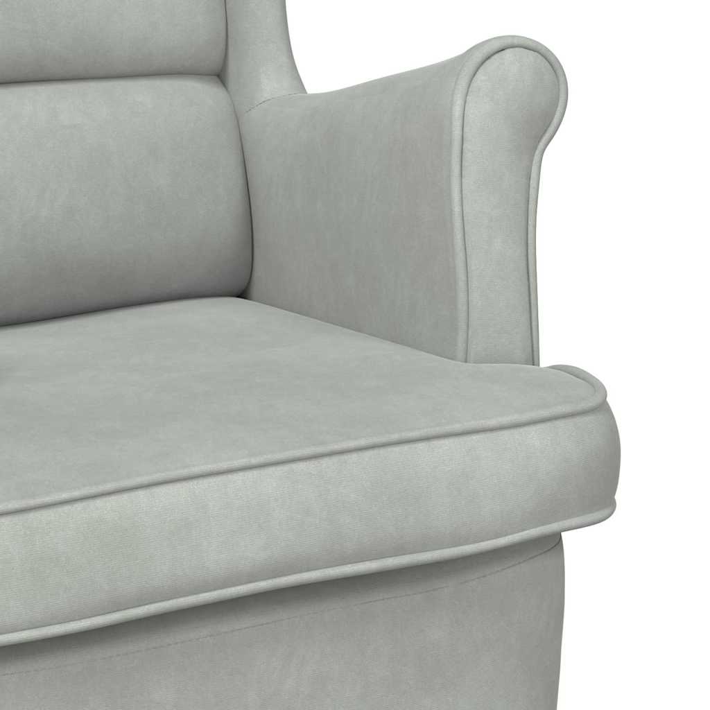 Sessel Hellgrau Samt