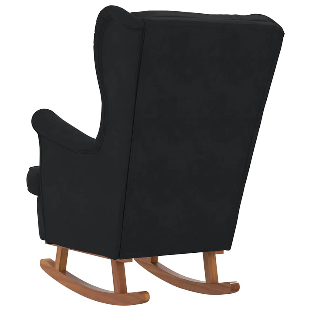 Schaukelstuhl mit Kissen Schwarz 92 x 71 x 100 cm Sperrholz