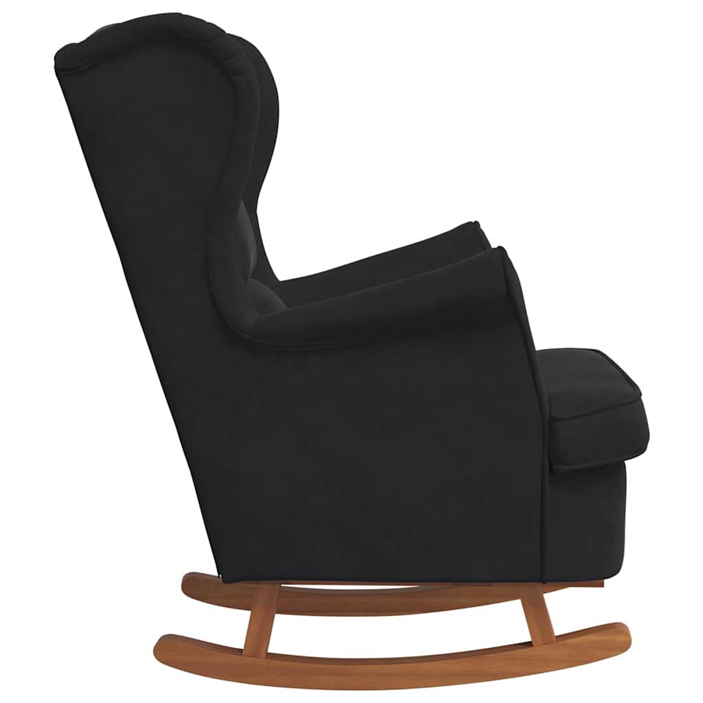 Schaukelstuhl mit Kissen Schwarz 92 x 71 x 100 cm Sperrholz