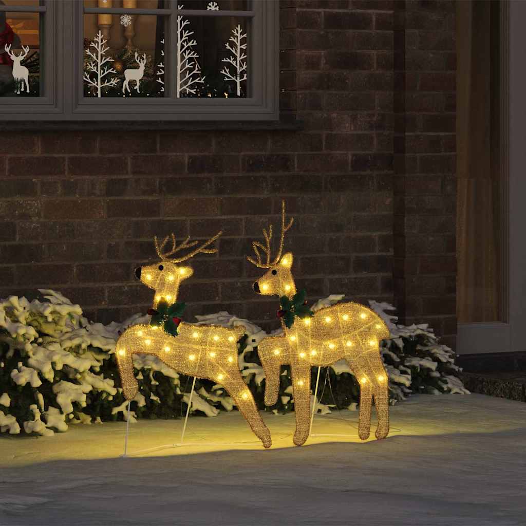 LED Rentiere 2 pcs Warmes Weiß Stoff