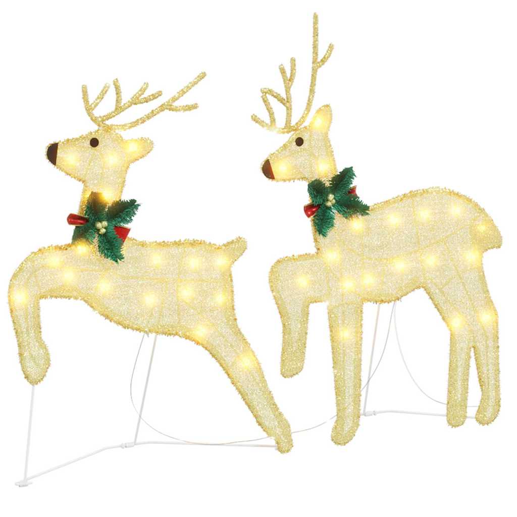 LED Rentiere 2 pcs Warmes Weiß Stoff