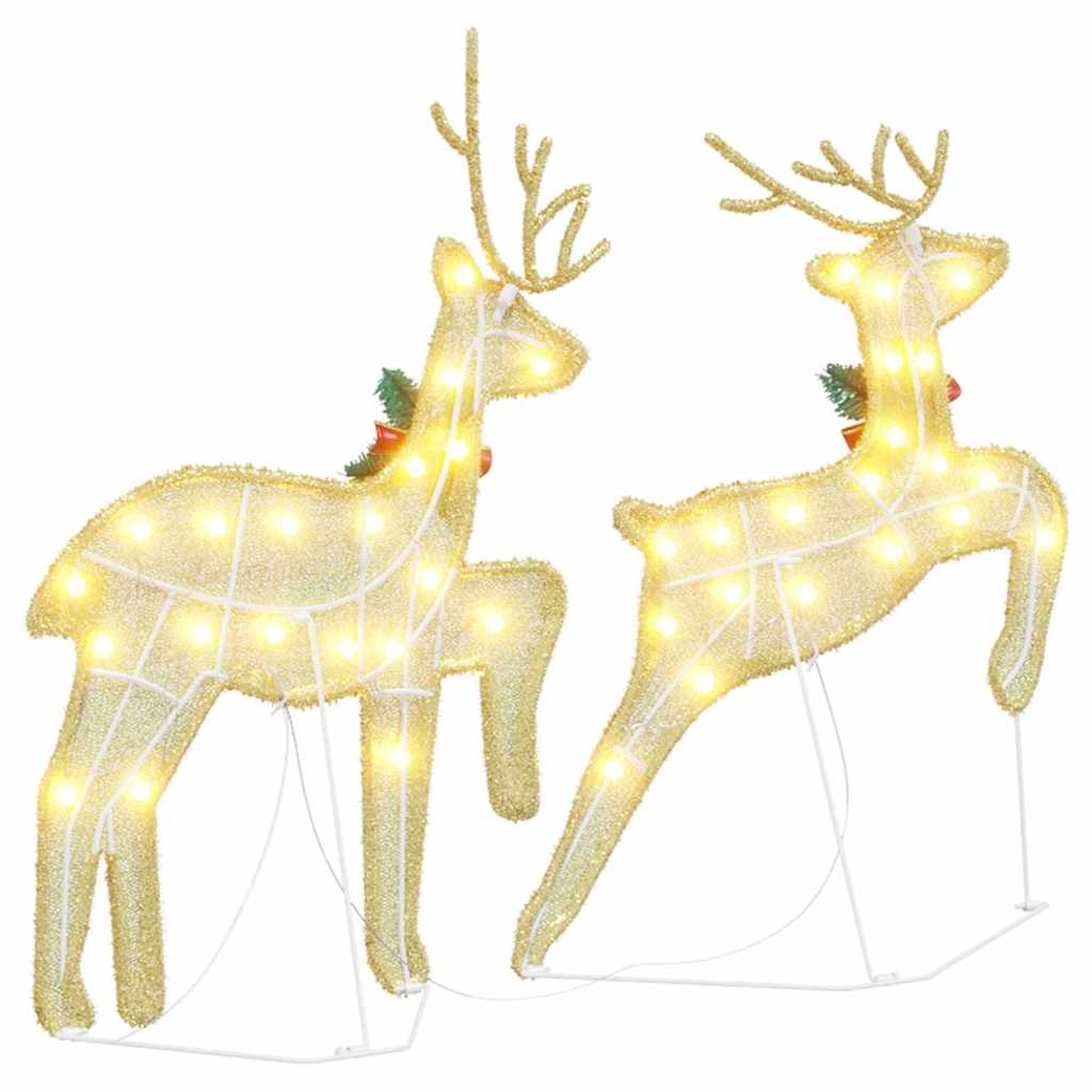 LED Rentiere 2 pcs Warmes Weiß Stoff