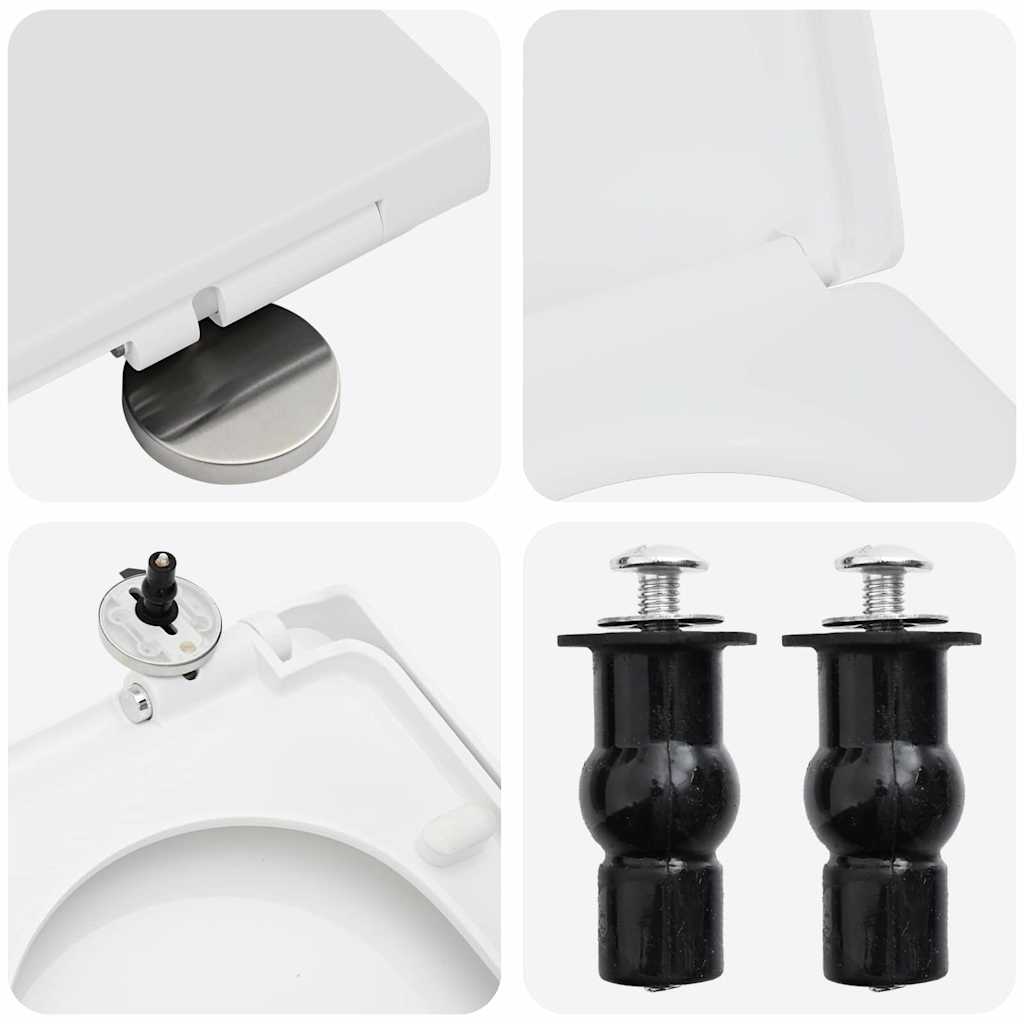 Toilettensitz Verstellbar Weiß 48 x 36,5 x 4,5 cm Polypropylen