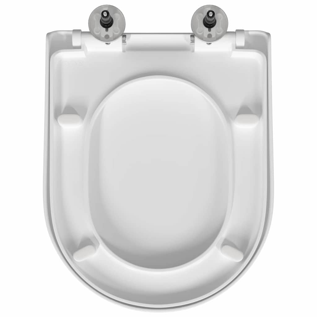 Toilettensitz Verstellbar Weiß 48 x 36,5 x 4,5 cm Polypropylen
