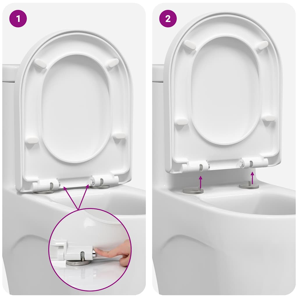 Toilettensitz Verstellbar Weiß 48 x 36,5 x 4,5 cm Polypropylen