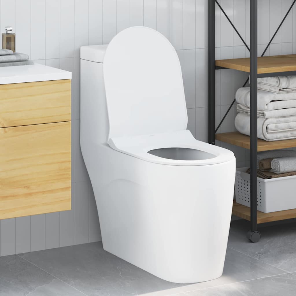 Toilettensitz Verstellbar Weiß 50 x 36,5 x 5 cm Polypropylen