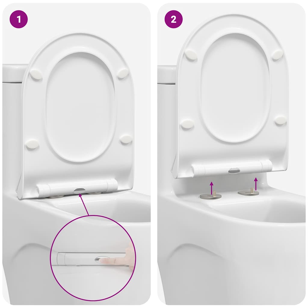 Toilettensitz Verstellbar Weiß 50 x 36,5 x 5 cm Polypropylen