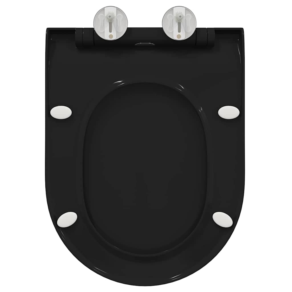 Toilettensitz Verstellbar Schwarz 50 x 36,5 x 5 cm Polypropylen