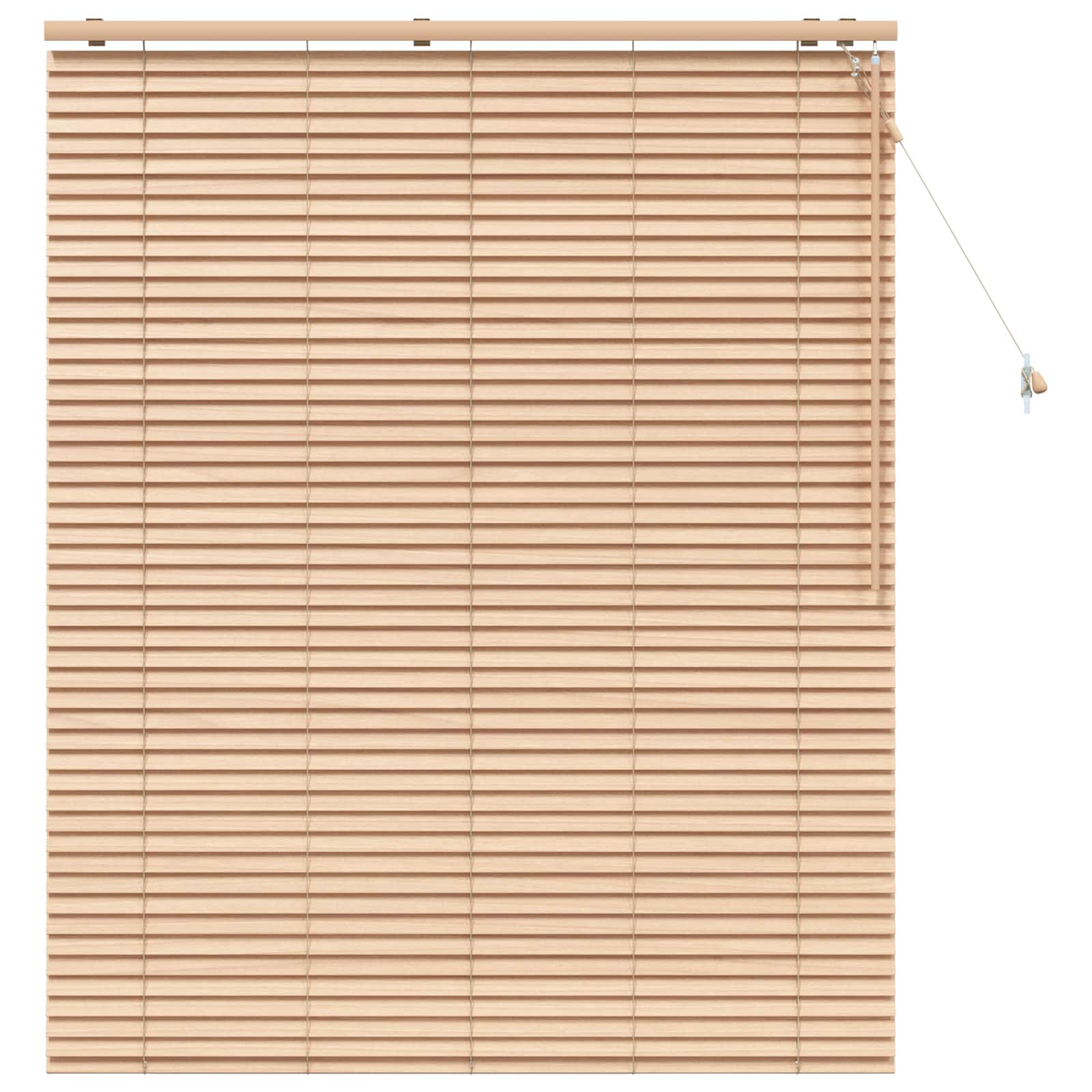 Jalousie Eichenoptik 135 x 160 cm 35 mm Massives Paulownia-Holz