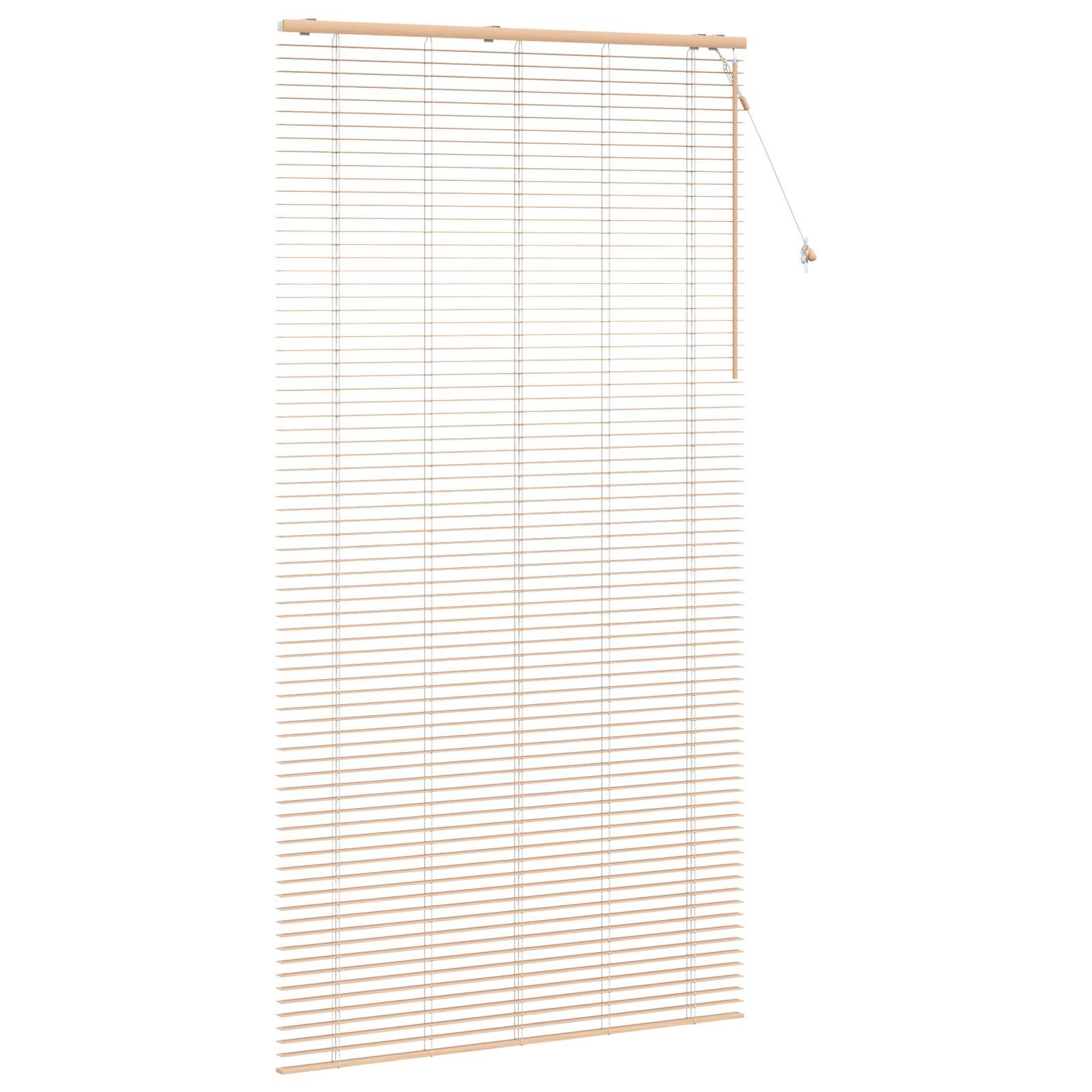 Jalousie Eichenoptik 125 x 250 cm 35 mm Massives Paulownia-Holz