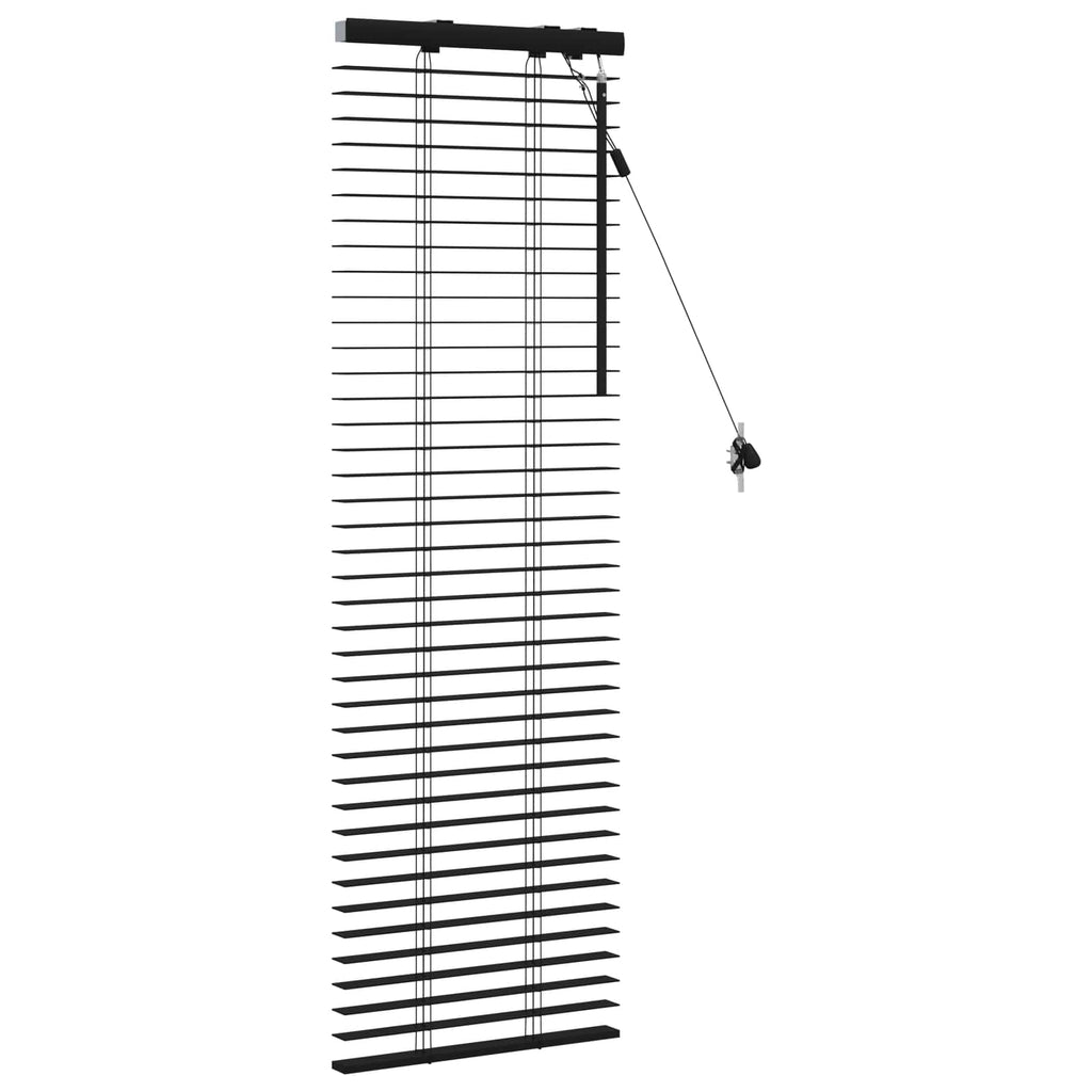 Jalousie Schwarz 45 x 130 cm 35 mm Massives Paulownia-Holz
