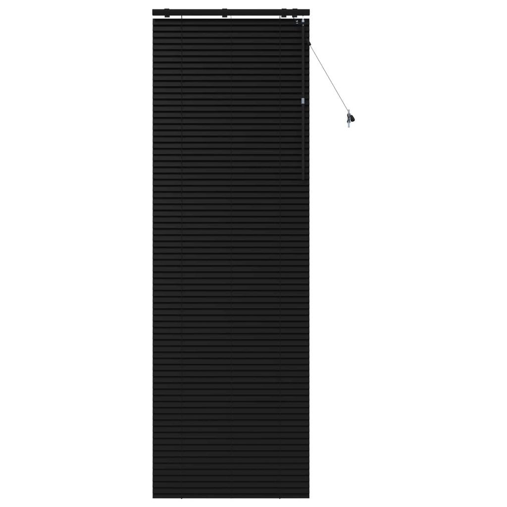 Jalousie Schwarz 75 x 250 cm 35 mm Massives Paulownia-Holz