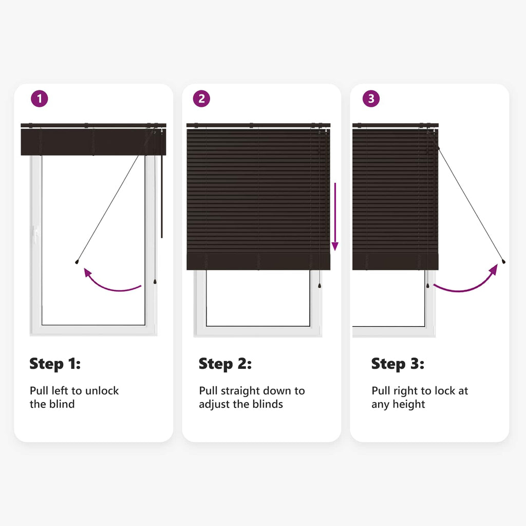 Jalousie Dunkelbraun 65 x 130 cm 35 mm Massives Paulownia-Holz