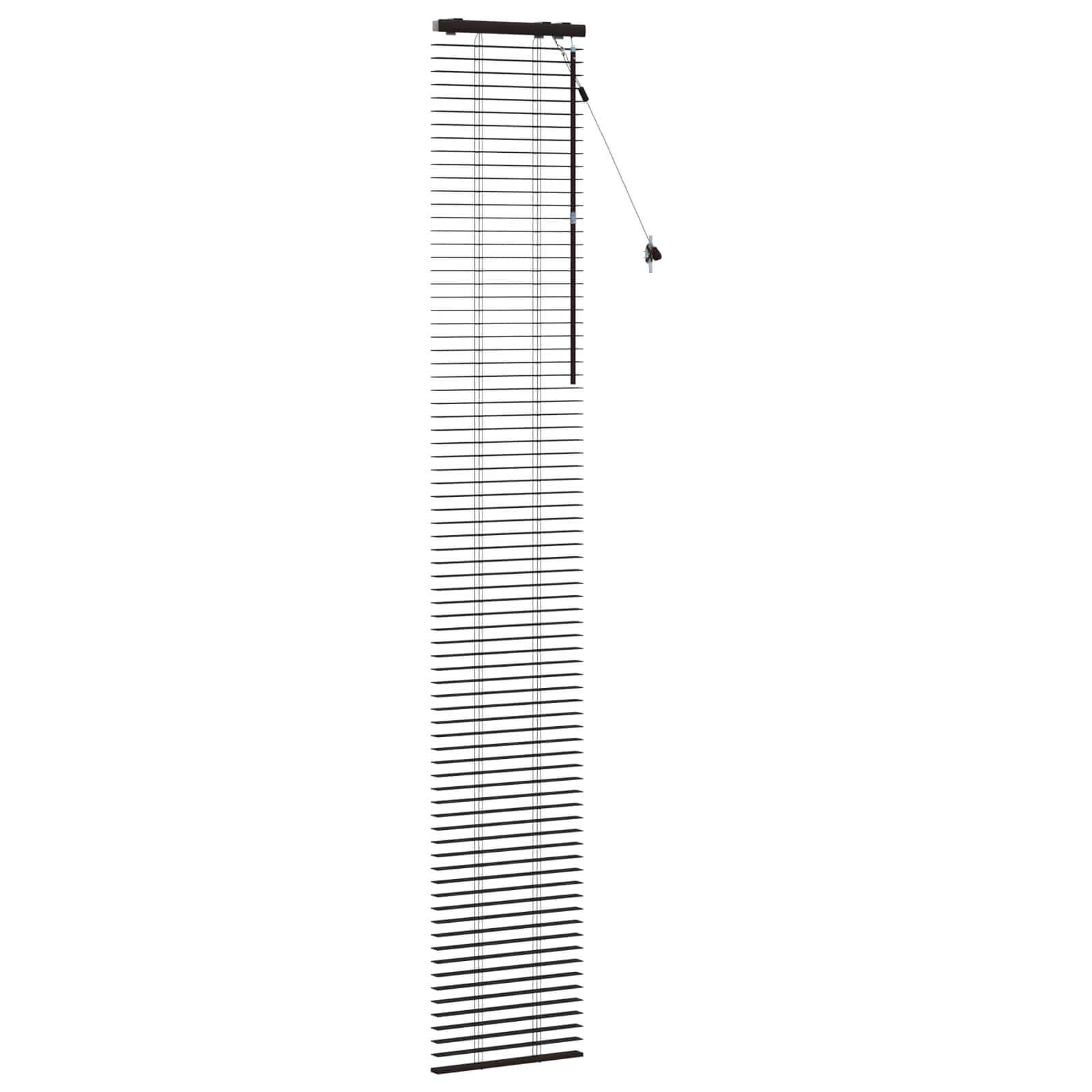 Jalousie Dunkelbraun 50 x 250 cm 35 mm Massives Paulownia-Holz