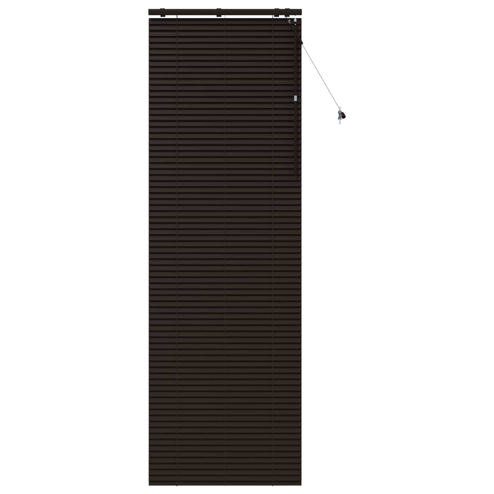 Jalousie Dunkelbraun 75 x 250 cm 35 mm Massives Paulownia-Holz