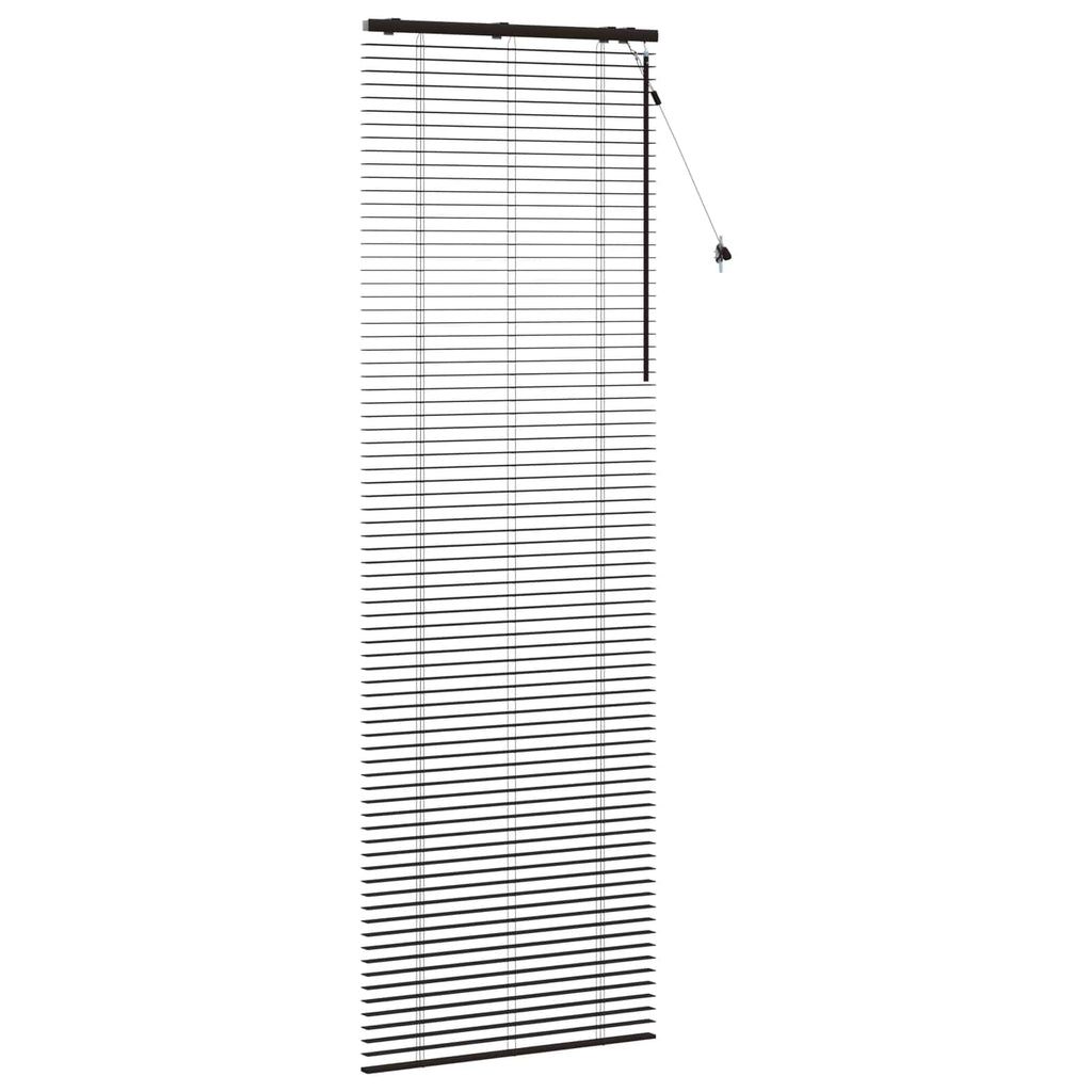 Jalousie Dunkelbraun 85 x 250 cm 35 mm Massives Paulownia-Holz