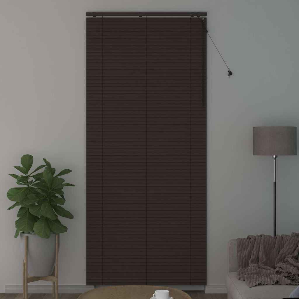 Jalousie Dunkelbraun 110 x 250 cm 35 mm Massives Paulownia-Holz