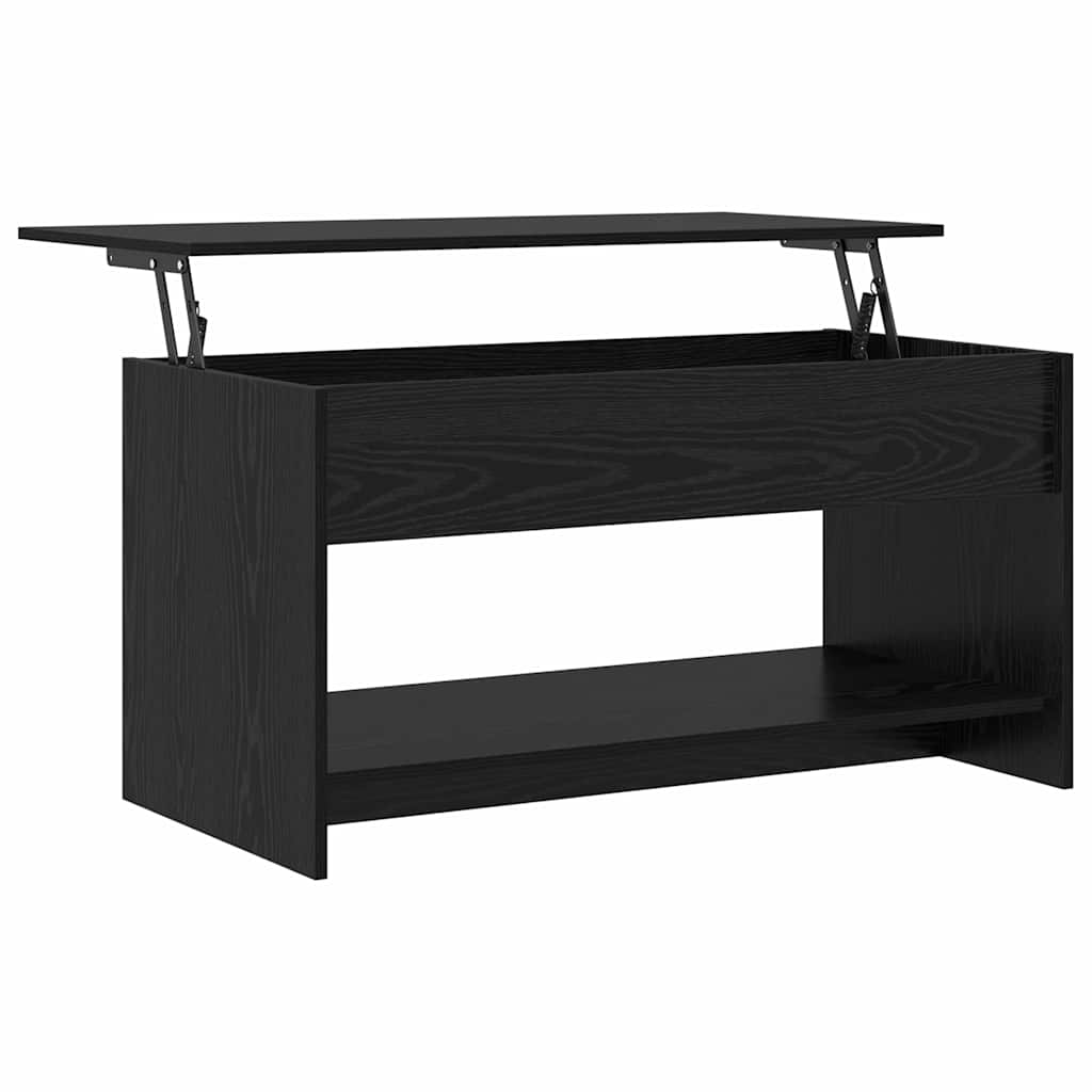 Couchtisch Schwarz Eichen-Optik 80 x 50,5 x 41,5 cm
