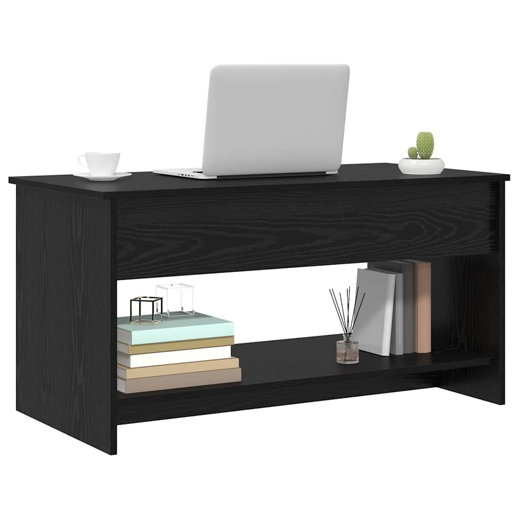 Couchtisch Schwarz Eichen-Optik 80 x 50,5 x 41,5 cm