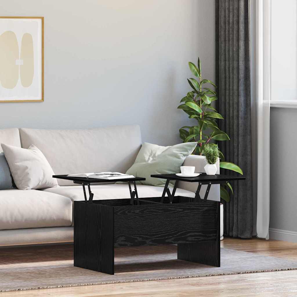 Couchtisch Schwarz Eichen-Optik 102 x 50,5 x 46,5 cm
