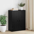 Wandschrank Wandmontiert Schwarz Eichen-Optik 69,5 x 34 x 90 cm