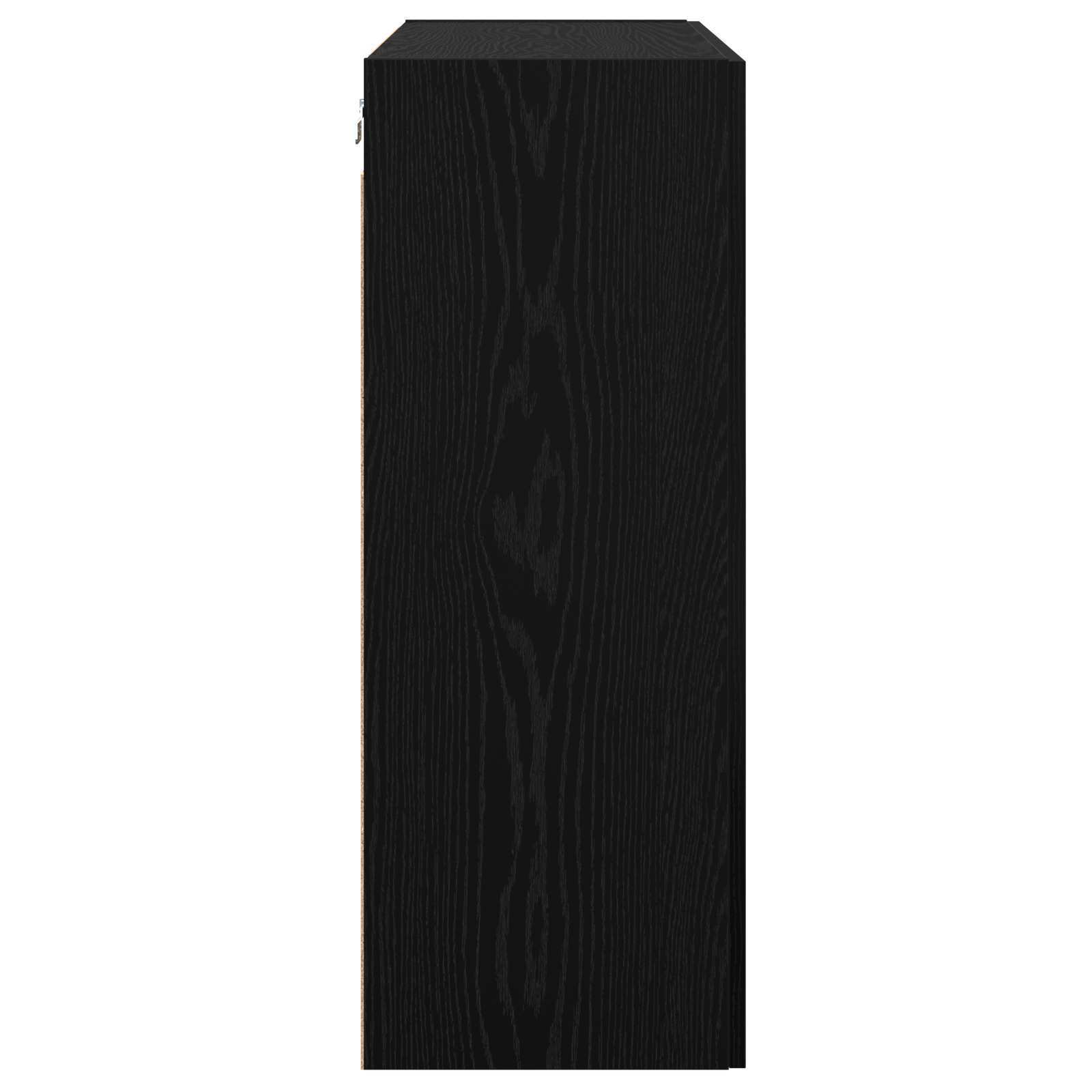 Aufbewahrungsschrank Schwarz Eichen-Optik 69,5 x 34 x 90 cm