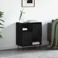 Sideboard Schwarz Eichen-Optik 60 x 35 x 70 cm
