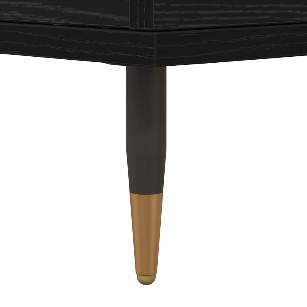 Sideboard Schwarz Eichen-Optik 60 x 35 x 70 cm