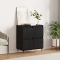 Sideboard Schwarz Eichen-Optik 60 x 35 x 70 cm