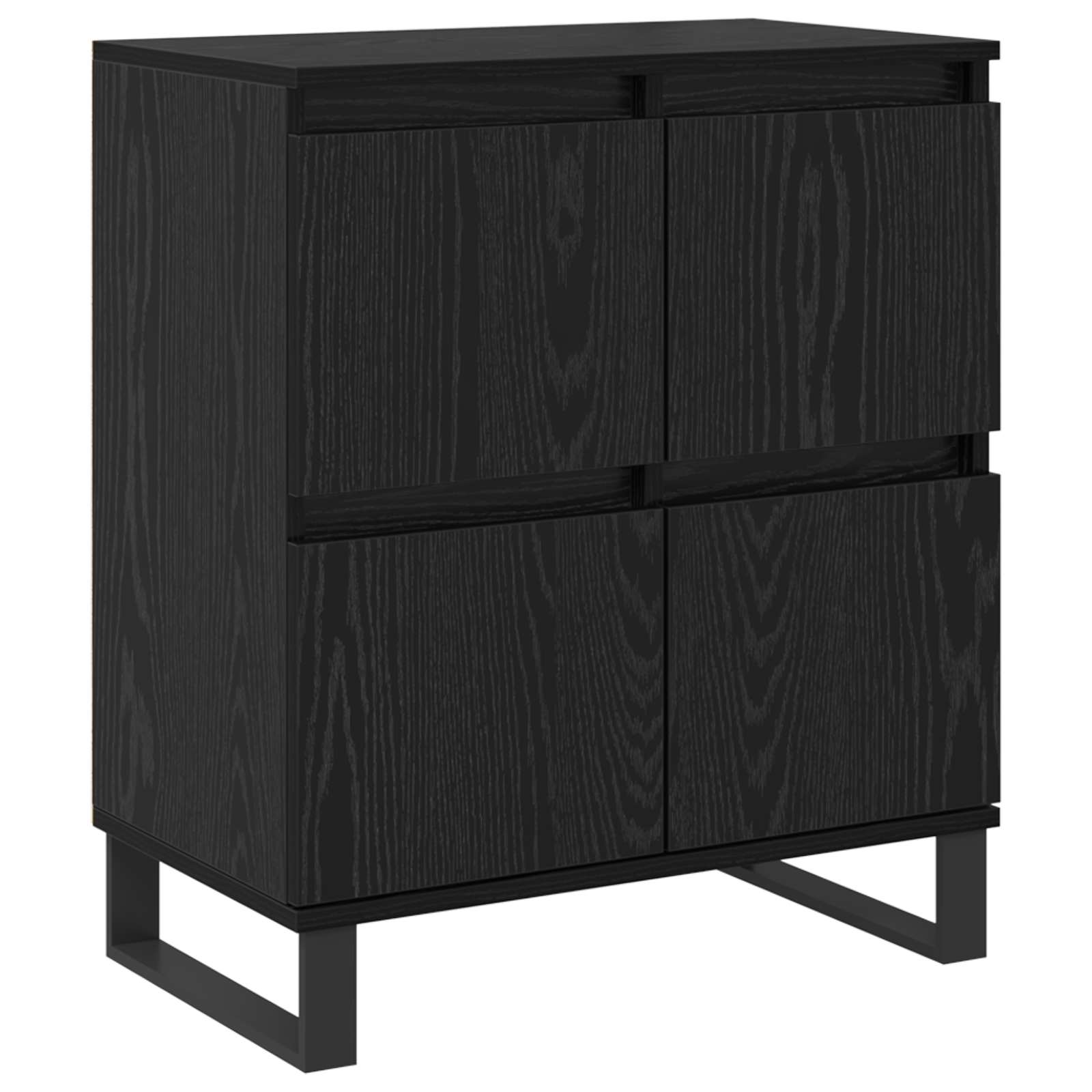 Sideboard Schwarz Eichen-Optik 60 x 35 x 70 cm