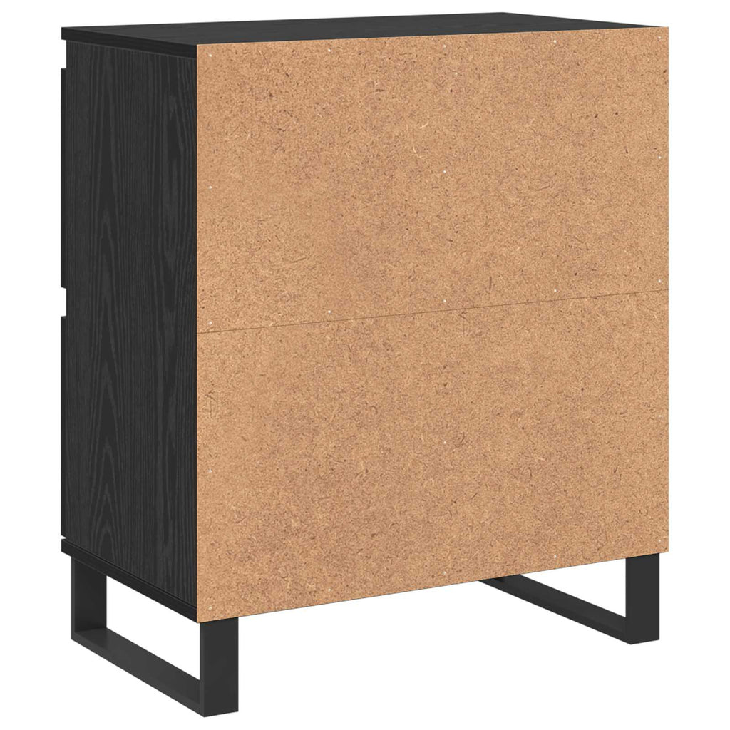 Sideboard Schwarz Eichen-Optik 60 x 35 x 70 cm