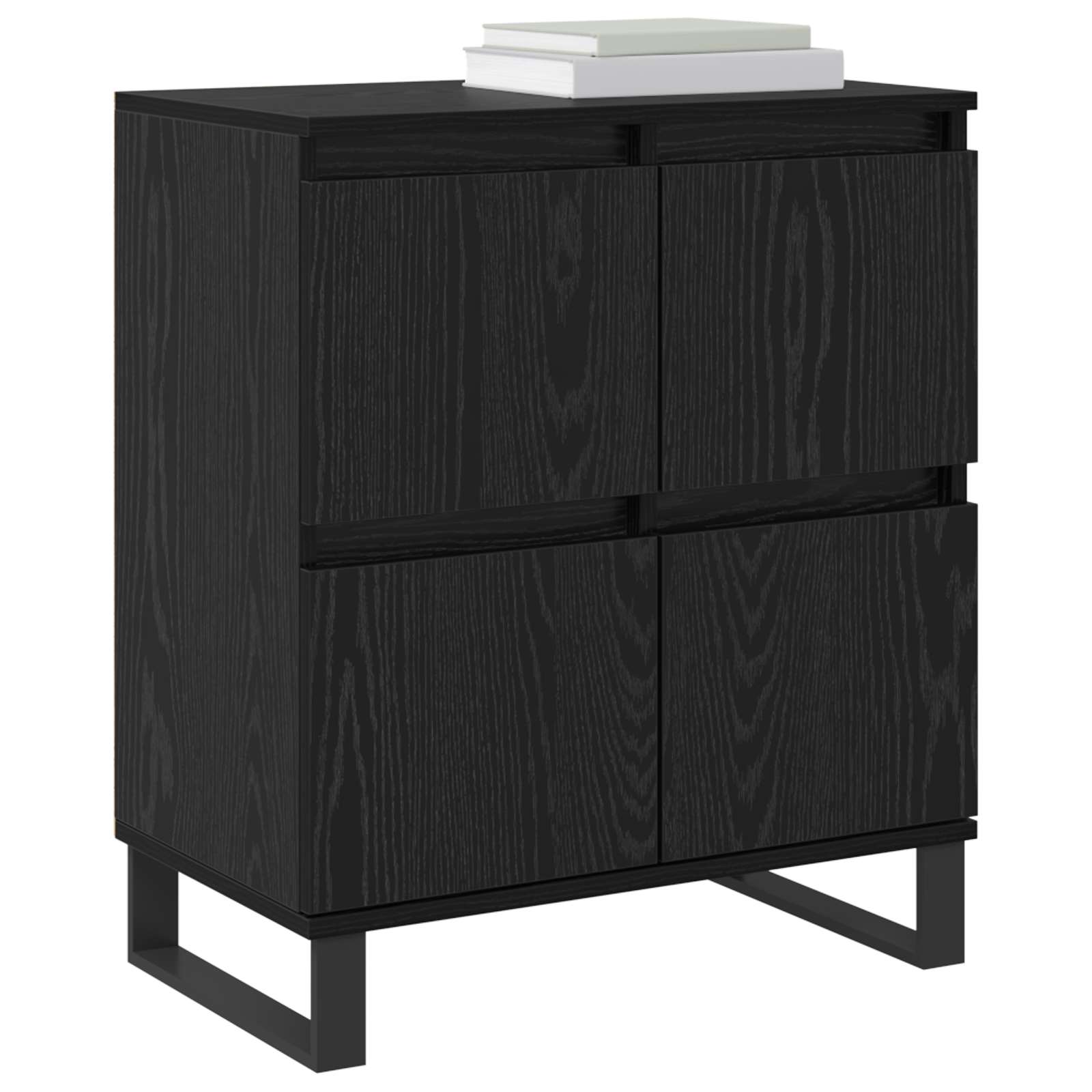 Sideboard Schwarz Eichen-Optik 60 x 35 x 70 cm
