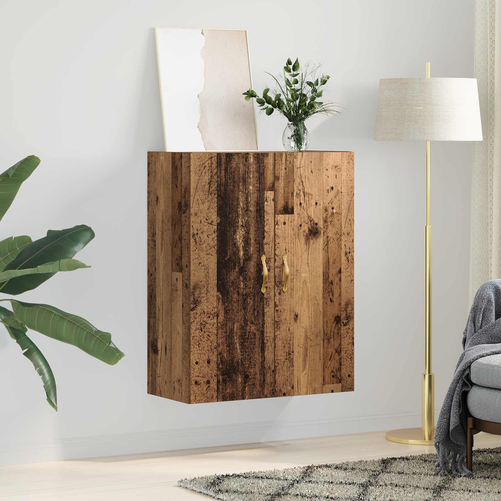 Wandschrank Altholz 69,5 x 34 x 90 cm Holzwerkstoff