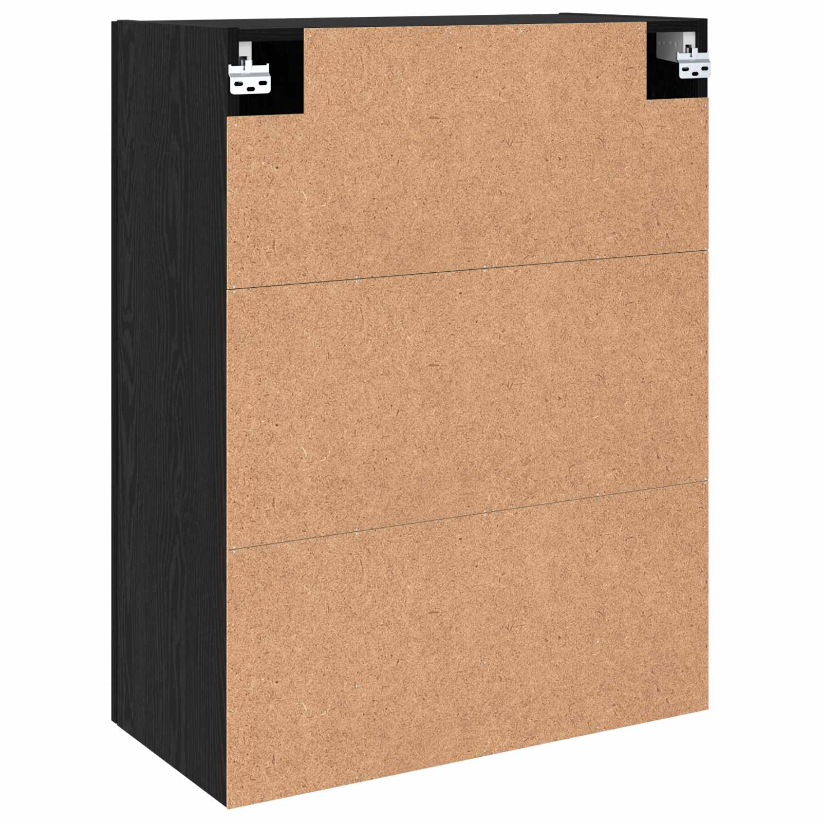 Wandschrank Wandmontiert Schwarz Eichen-Optik 69,5 x 34 x 90 cm