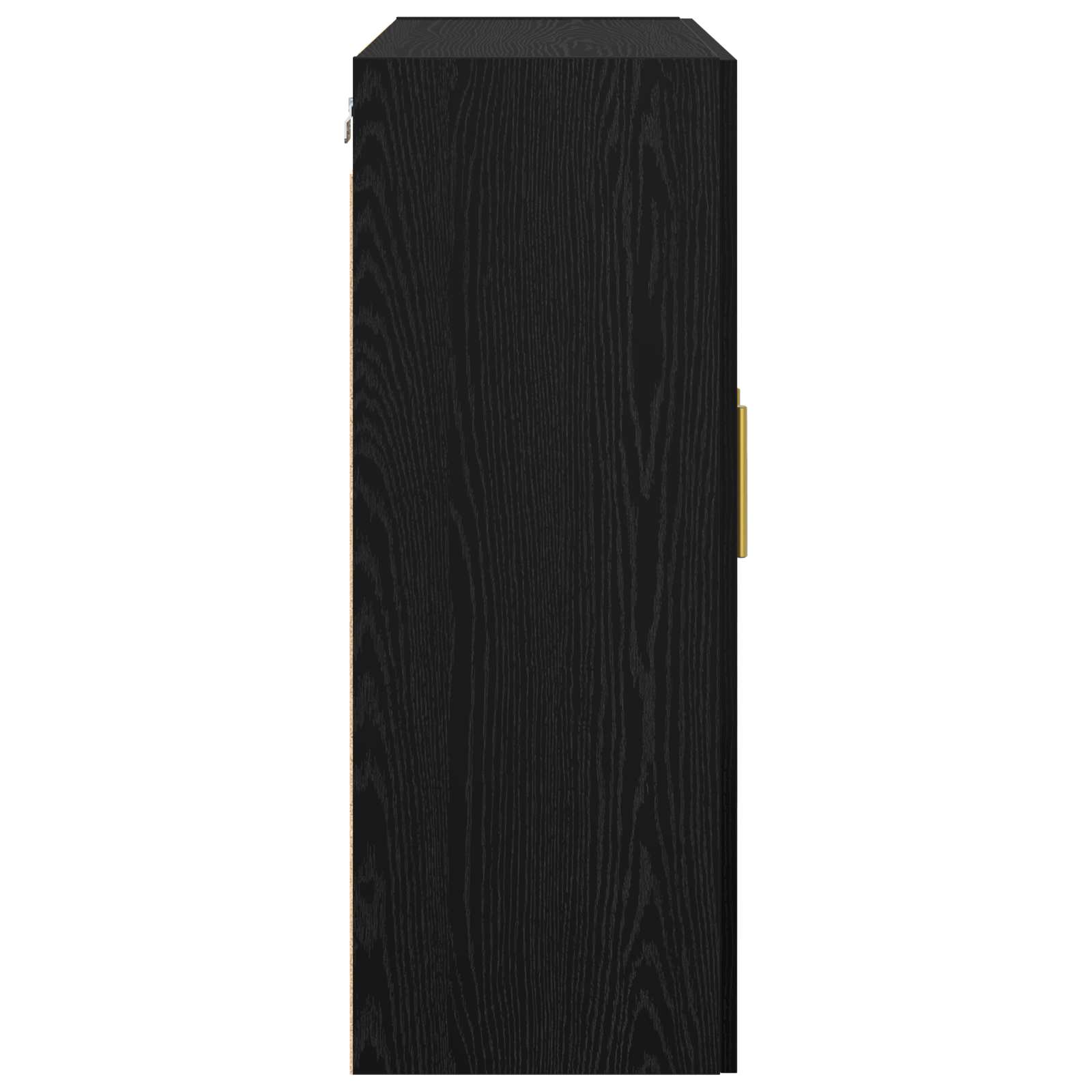 Wandschrank Wandmontiert Schwarz Eichen-Optik 69,5 x 34 x 90 cm