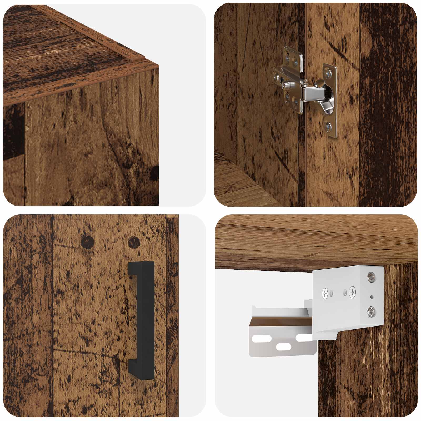 Wandschrank Altholz 69,5 x 34 x 90 cm Holzwerkstoff
