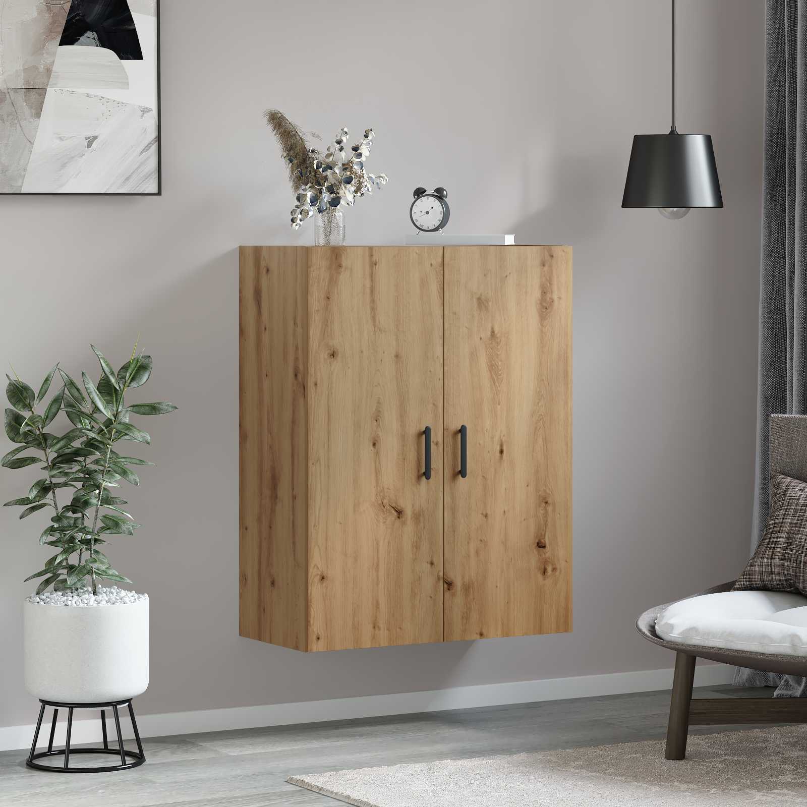 Wandschrank Artisan-Eiche 69,5 x 34 x 90 cm Holzwerkstoff