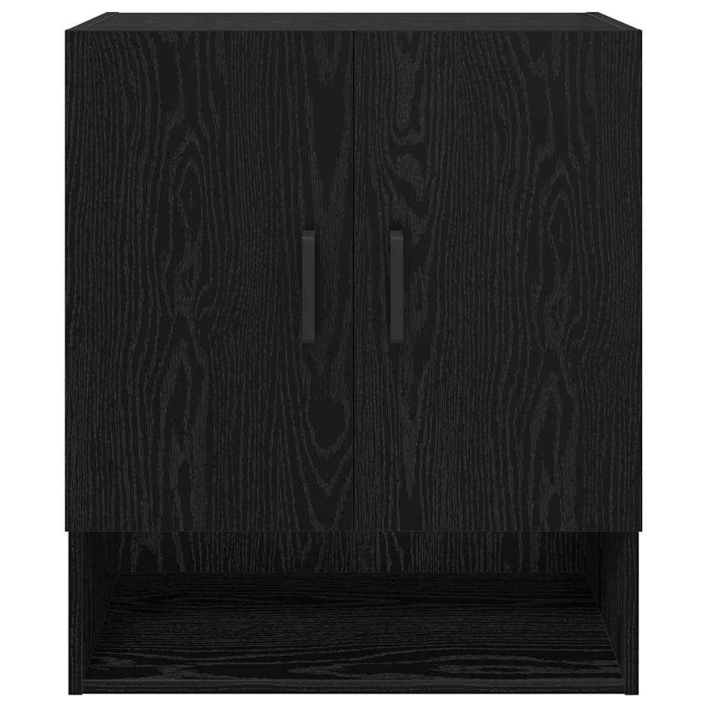 Wandschrank Schwarz Eichen-Optik 60 x 31 x 70 cm Holzwerkstoff