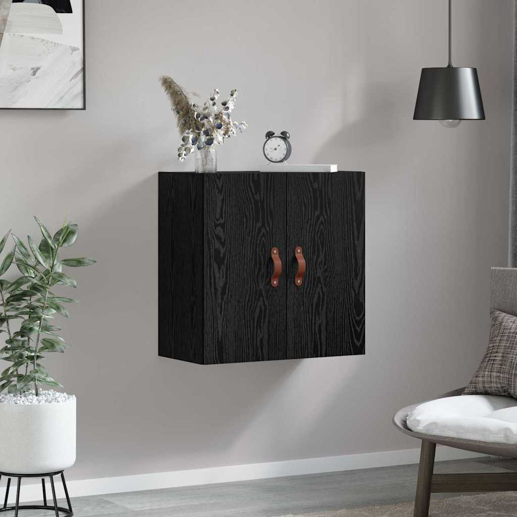 Wandschrank Schwarz Eichen-Optik 60 x 31 x 60 cm Holzwerkstoff
