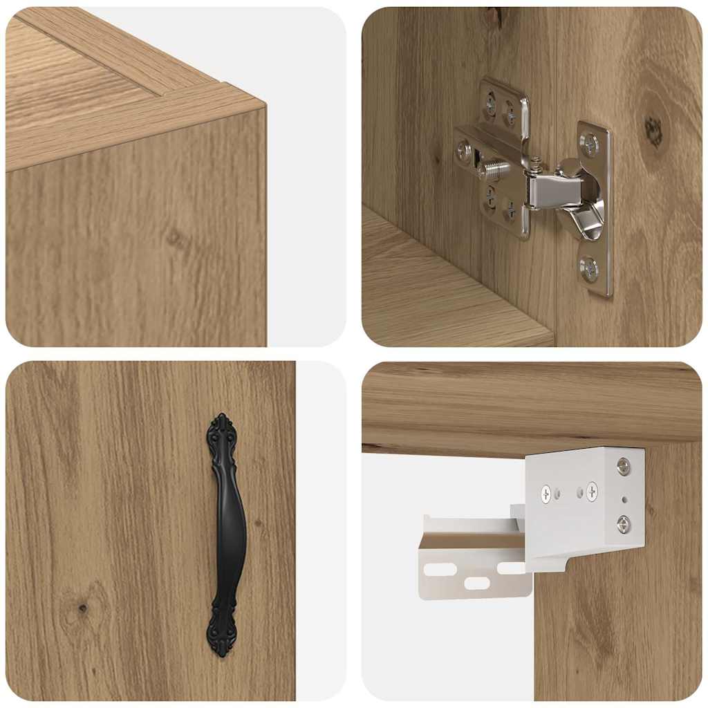 Wandschrank Artisan-Eiche 60 x 31 x 60 cm Holzwerkstoff