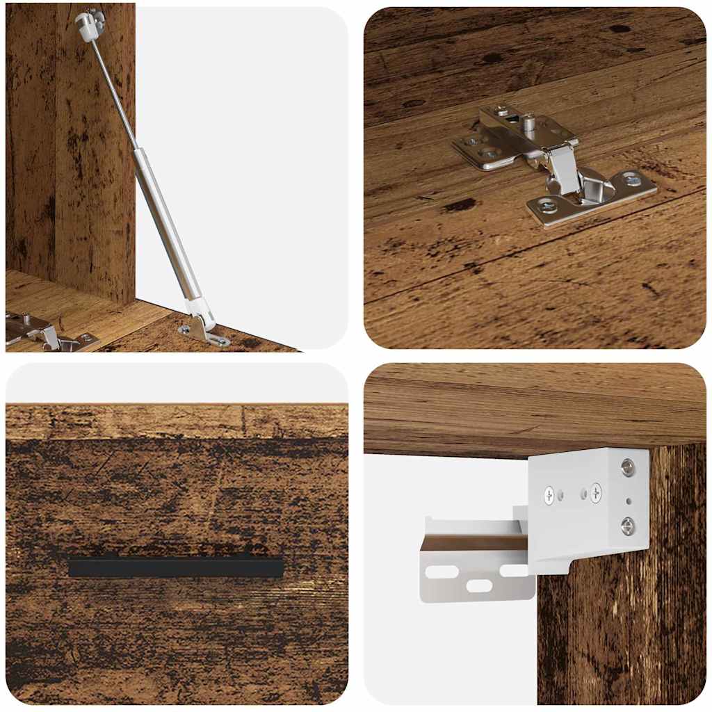 Wandschrank Altholz 80 x 36.5 x 35 cm Holzwerkstoff