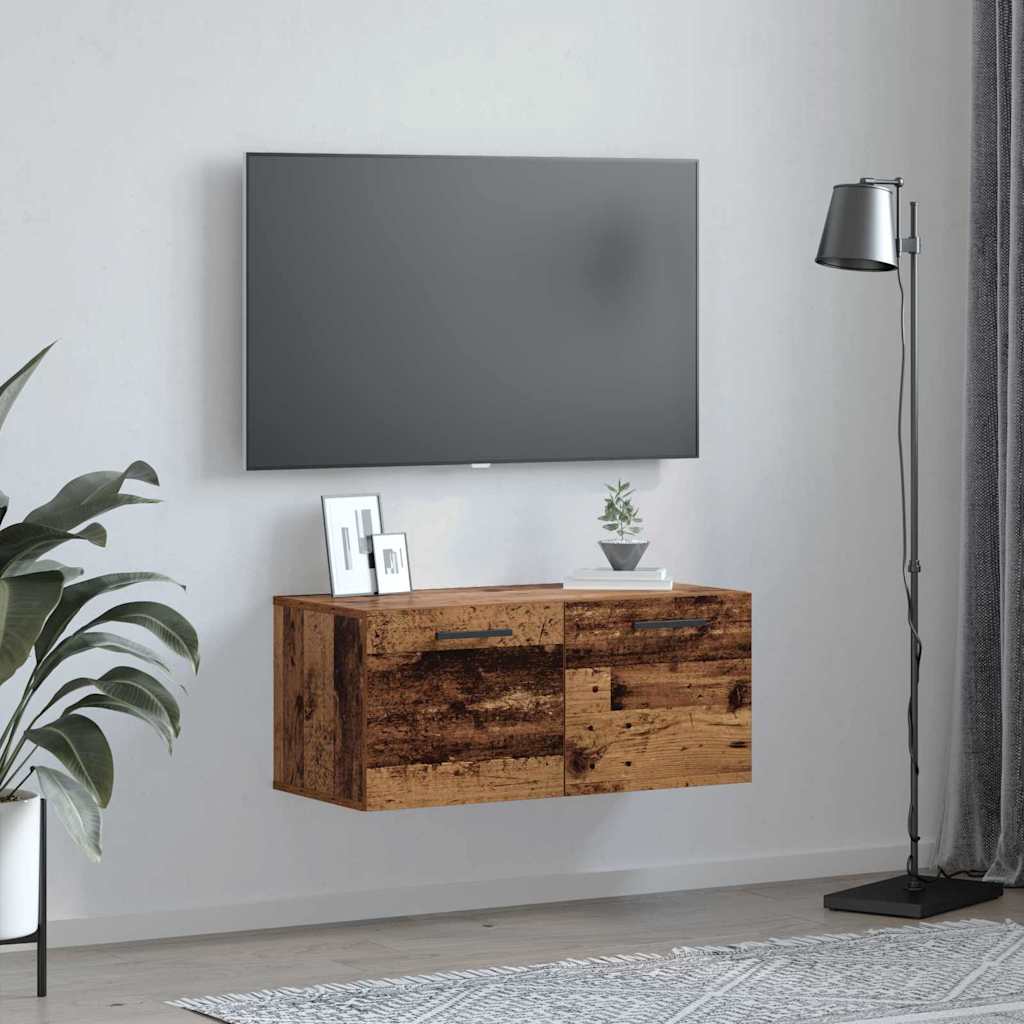 Wandschrank Altholz 80 x 36.5 x 35 cm Holzwerkstoff