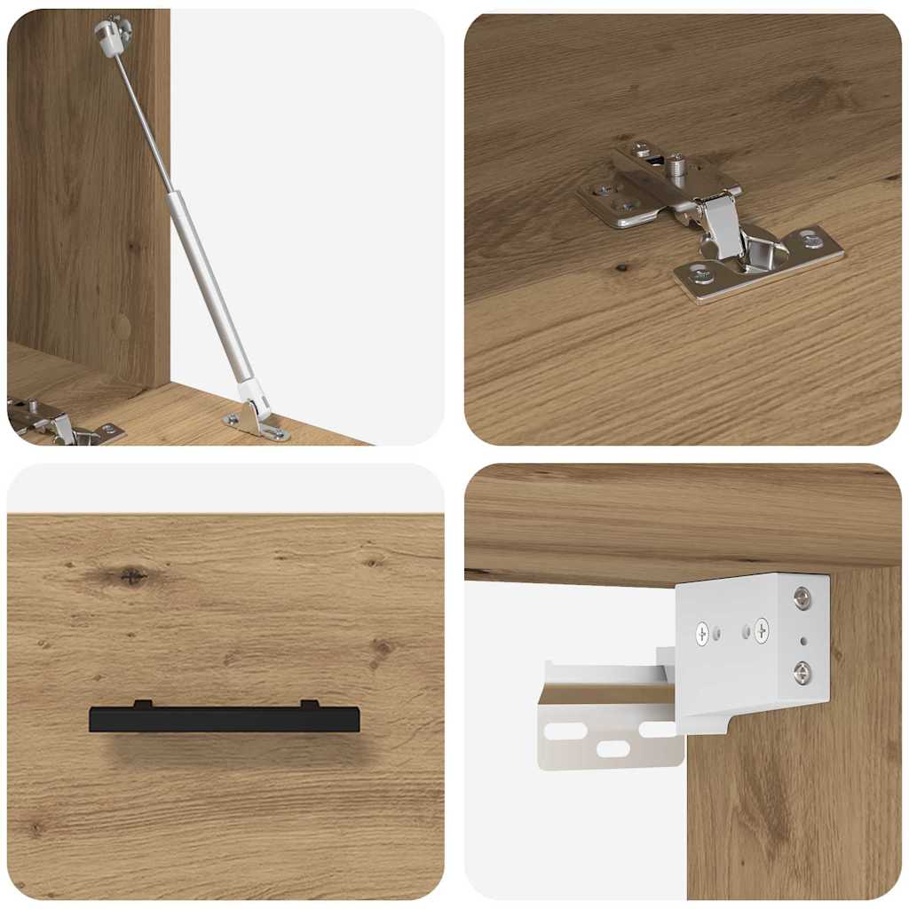 Wandschrank Artisan-Eiche 80 x 36.5 x 35 cm Holzwerkstoff