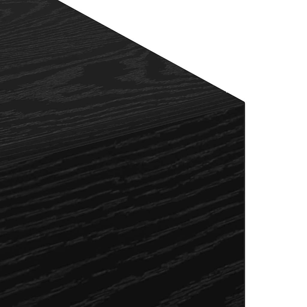 Wandschrank Schwarz Eichen-Optik 100 x 36,5 x 35 cm