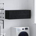 Wandschrank Schwarz Eichen-Optik 100 x 36,5 x 35 cm